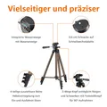 Produktbild: Amazon Basics Leichtes Stativ 127 cm mit Tasche Champagnerfarben