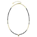 Produktbild: JEWELS BY LEONARDO Halskette Ciao Lola • Kette aus goldfarbenem Edelstahl • schwarze Glaskristalle mit funkelndem Facettenschliff • 40-45 cm Länge • besonderes Schmuck Geschenk für Frauen • 018781