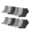 Produktbild: PUMA unisex Sneaker Socken Kurzsocken Sportsocken 261080001 12 Paar, Farbe:Grau, Menge:12 Paar (4 x 3er Pack), Größe:39-42, Artikel:-800 anthracite/l mel grey/m mel grey