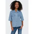 Produktbild: ONLY Jeansbluse ONLBELLE S/S SHIRT DNM GUA NOOS mit Halbarm blau XS (34)