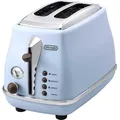 Produktbild: DeLonghi CTOV2103.AZ Icona Vintage 2-Scheiben Toaster Blau - Blau