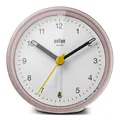 Produktbild: BRAUN BC12PW Designer Quarzwecker rund pink weiß | Design Licht Uhr Quarzwecker