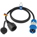 Produktbild: as-Schwabe CEE-Adapter Caravan 61408, Länge 1,5 m, CEE 16A / 230V auf Schutzkontakt 230V, IP44