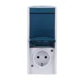 Produktbild: Busch-Jaeger Steckdose SCHUKO© mit Wippschalter Aus- u. Wechselschaltung 2601/6/20 EW-53, Wippschalter