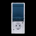 Produktbild: Busch-Jaeger 2601/6/20EW-53 Kombi SCHUKO Steckdose/Schalter ocean IP 44 grau