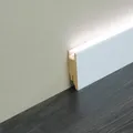 Produktbild: LED-Sockelleisten Fussleiste Leiste Schiene MDF weiß 19 x 70 x 2500 mm