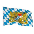 Produktbild: Fahne Flagge Bayern 90X150 Freistaat Hissfahne Wappen Löwen Ösen Hissflagge