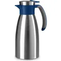 Produktbild: Emsa Isolierkanne SOFT GRIP, 1,0 Liter, Edelstahl / blau Einhandbedienung durch Quick-Tip-Verschluss, 100 (1 l) (N4120100)