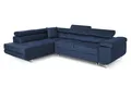 Produktbild: Ecksofa mit Schlaffunktion PASTI L-Form, Sofa Couch mit Bettkasten, Eckcouch, Schlafsofa, Couch mit Schlaffunktion Blau Ottomane Links