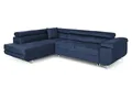 Produktbild: COMFORTINO FURNITURE Ecksofa mit Schlaffunktion PASTI L-Form, Sofa Couch mit Bettkasten, 3-Sitzer Eckcouch, Schlafsofa für Wohnzimmer, Big Sofa Couch mit Schlaffunktion (Blau, Ottomane Links)