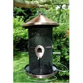 Produktbild: Vogelfutterstation Ø17x30cm Metall Kupfer Futterstation Vogelfutterspender