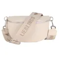 Produktbild: MIRROSI® Bauchtasche Damen, Echtleder, Made in Italy, Umhängetasche, Brusttasche, Crossbody Bag (1 Tasche & 2 Gurte) (Beige (Liebling Beige), Mittelgroße Tasche (25x16x7cm))