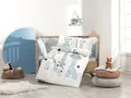 Produktbild: Popeline Baby Bettw�scheset Bett�berw�rfe & Tagesdecker 100% BAUMWOLLPOPLINE Bla