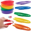 Produktbild: Baker Ross FC936 Plastikpinzetten und Sortierschalen-6er Pack, Bastelwerkzeug für Kinder, Aufbewahrung für Kunst und Basteln, Bastelzubehör