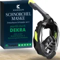 Produktbild: Schnorchelmaske für Erwachsene  Kinder von DEKRA geprüfte CO2 Sicherheit | Vo...
