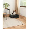 Produktbild: lionto Tierkissen Rundes Haustierbett in Donutform, Plüsch, dunkelgrau, mit Anti-Rutsch-Noppen, 80 cm Durchmesser grau 80 cm