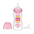 Produktbild: Dr. Brown's Natural Flow Options+ Schnabelflaschen-Starter-Set, Weithals, 270 ml, rosa Herzen