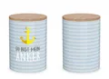 Produktbild: Vorratsdose MARITIM Du bist mein Anker H. 16cm 1000ml Keramik LaVida WA