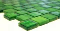 Produktbild: Handmuster Mosaikfliese Transluzent Glasmosaik Crystal Struktur grün klar  ...