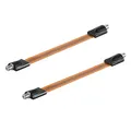 Produktbild: 2x Fensterdurchführung Sat TV Antennen extrem Flach 4K Kabel Verbinder F-Buchse