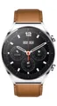 Produktbild: Xiaomi Watch S1 GL 46mm Edelstahlgehäuse-Silber mit Lederarmband in Braun (GPS)