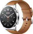 Produktbild: Xiaomi Watch S1 46 mm silber am Lederarmband braun [Wi-Fi]