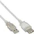 Produktbild: InLine - USB-Verlängerungskabel - USB (M) zu USB (W) - USB2.0 - 3,0m - durchsichtig (34603)