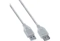 Produktbild: Inline InLine® USB 2.0 Verlängerung, St/Bu, Typ A, transparent, 3m USB-Kabel