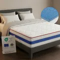 Produktbild: Arensberger RELAXX Matratze 180x200 cm | Kaltschaummatratze mit 3D Memory Schaum | ergonomische Höhe 25cm | wendbarer Härtegrad H2/H3 | Gel Schaum Bezug | 180x200cm Rollmatratze punktelastisch