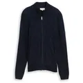 Produktbild: TOM TAILOR Strickjacke cable knit zip jacket 10668 blau L (50/52)