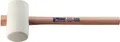 Produktbild: Gummihammer Kopf-D.64mm Kopf-L.113mm weiß Esche 70 Shore A flache Bahn PROMAT