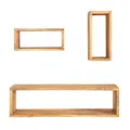 Produktbild: Riess Ambiente Massives Wandregal 3er Set Hemingway 94cm aus Mangoholz Regal Holzregal 3er-Set Wandregale aus Massivholz