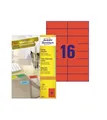 Produktbild: AVERY Zweckform 3452 Rote Etiketten (1.600 Aufkleber, 105x37mm auf A4, permanent