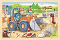 Produktbild: Einlegepuzzle BAUSTELLE Bagger Rahmenpuzzle Holzpuzzle 24 Teile Kinderpuzzle
