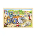 Produktbild: goki 57411 Einlegepuzzle Baustelle Holz