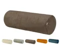 Produktbild: beties Nackenrollenbezug HYggelig No.2, (1 Stück), Block-Cord XL Rollen-Bezug ca. 25x70 cm Hygge Style umbra-braun