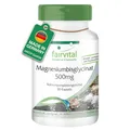 Produktbild: Fairvital | Magnesiumbisglycinat 500mg - 90 Kapseln - mit 200mg Magnesium pro Tagesdosis - qualitätsgeprüft und hochdosiert - 100% vegan - Made in Germany