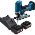 Produktbild: Bosch Professional Bosch GST 18V-125 S Professional Akku Stichsäge 18 V 125 mm Brushless + 2x Akku 5,0 Ah + Ladegerät (58979695)