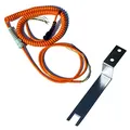Produktbild: ATTAS 5-adriges Spiralkabel, Gewerbe- und Industrietore, Aderquerschnitt 0,5 mm², Orange, PUR, Metall, 6,5 m, 5-polig, AWG 20, für Roll- und Sektionaltore, Schließkantensicherungen
