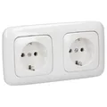 Produktbild: Busch-Jaeger Reflex SI Set: 2x 20 EUC-214 SCHUKO Steckdose + 1x 2512-214 2-fach Rahmen Alpinweiß