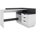 Produktbild: Mid.you Eckschreibtisch, Schwarz, Weiß, Holzwerkstoff, 3 Schublade(n) Schubladen, rechteckig, Wange, 105x84x129 cm, Stauraum, seitenverkehrt montierbar, Holzmöbel, Holztische, Schreibtische Holz