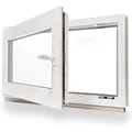 Produktbild: Framelux Kunststofffenster Slimline Weiß 2-Fach Verglasung 700 x 500 mm Rechtsanschlag