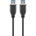 Produktbild: USB 3.2 Gen 1 Kabel, USB-A Stecker > USB-A Stecker schwarz, 1,8 Meter