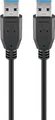 Produktbild: Goobay 93928 USB 3.0 SuperSpeed Kabel, Schwarz, 1.8 m - USB 3.0-Stecker (Typ A)