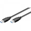 Produktbild: USB 3.0 SuperSpeed Kabel A Stecker > A Stecker schwarz - Länge: 1,80 m