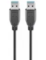 Produktbild: GOOBAY USB 3.0 Super-Speed Anschlusskabel A/A 93928, 1,8 m, schwarz