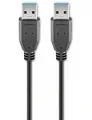 Produktbild: GOOBAY USB 3.0 Super-Speed Anschlusskabel A/A 93928, 1,8 m, schwarz