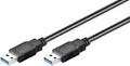 Produktbild: USB 3.0 SuperSpeed Kabel A Stecker > A Stecker 1,8 m, schwarz
