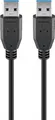 Produktbild: USB-A-Kabel, USB 3.0, 1,8 m, schwarz 1,8m