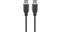 Produktbild: goobay USB 3.2 Gen 1 Kabel, USB-A Stecker > USB-A Stecker (schwarz, 1,8 Meter) 